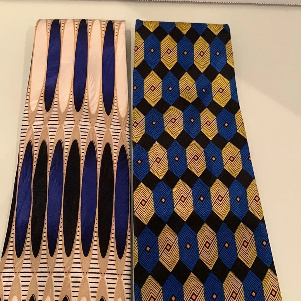Pair of Hand Made 100% Silk Ties